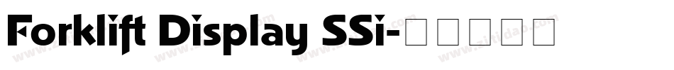 Forklift Display SSi字体转换
